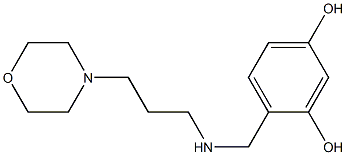 4-({[3-(morpholin-4-yl)propyl]amino}methyl)benzene-1,3-diol 구조식 이미지