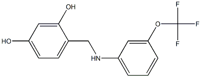 4-({[3-(trifluoromethoxy)phenyl]amino}methyl)benzene-1,3-diol Structure