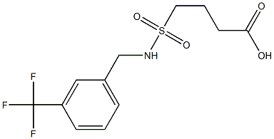 4-({[3-(trifluoromethyl)phenyl]methyl}sulfamoyl)butanoic acid Structure