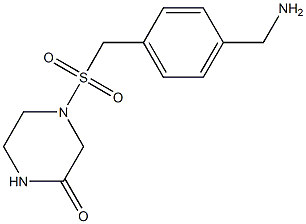 4-({[4-(aminomethyl)phenyl]methane}sulfonyl)piperazin-2-one 구조식 이미지