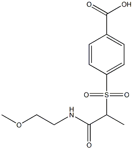 4-({1-[(2-methoxyethyl)carbamoyl]ethane}sulfonyl)benzoic acid Structure