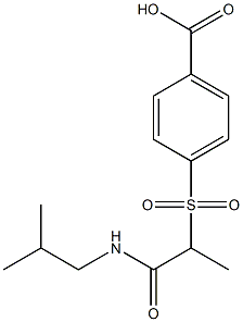 4-({1-[(2-methylpropyl)carbamoyl]ethane}sulfonyl)benzoic acid 구조식 이미지