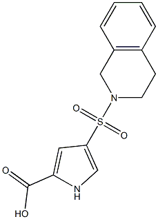 4-(1,2,3,4-tetrahydroisoquinoline-2-sulfonyl)-1H-pyrrole-2-carboxylic acid 구조식 이미지