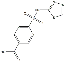 4-(1,3,4-thiadiazol-2-ylsulfamoyl)benzoic acid 구조식 이미지