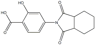 4-(1,3-dioxooctahydro-2H-isoindol-2-yl)-2-hydroxybenzoic acid Structure