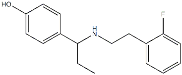 4-(1-{[2-(2-fluorophenyl)ethyl]amino}propyl)phenol Structure