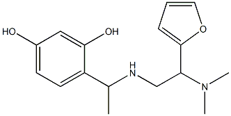 4-(1-{[2-(dimethylamino)-2-(furan-2-yl)ethyl]amino}ethyl)benzene-1,3-diol Structure