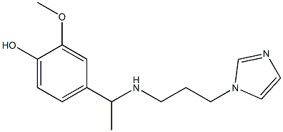 4-(1-{[3-(1H-imidazol-1-yl)propyl]amino}ethyl)-2-methoxyphenol 구조식 이미지