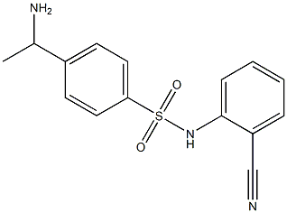 4-(1-aminoethyl)-N-(2-cyanophenyl)benzene-1-sulfonamide 구조식 이미지