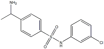 4-(1-aminoethyl)-N-(3-chlorophenyl)benzene-1-sulfonamide 구조식 이미지