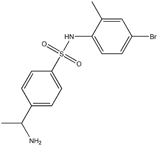 4-(1-aminoethyl)-N-(4-bromo-2-methylphenyl)benzene-1-sulfonamide Structure