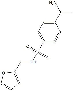 4-(1-aminoethyl)-N-(furan-2-ylmethyl)benzene-1-sulfonamide Structure