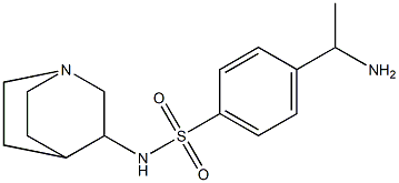 4-(1-aminoethyl)-N-{1-azabicyclo[2.2.2]octan-3-yl}benzene-1-sulfonamide 구조식 이미지