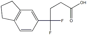 4-(2,3-dihydro-1H-inden-5-yl)-4,4-difluorobutanoic acid Structure