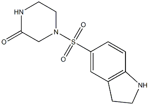 4-(2,3-dihydro-1H-indole-5-sulfonyl)piperazin-2-one Structure