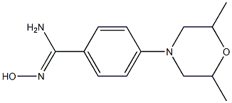 4-(2,6-dimethylmorpholin-4-yl)-N'-hydroxybenzene-1-carboximidamide Structure