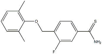 4-(2,6-dimethylphenoxymethyl)-3-fluorobenzene-1-carbothioamide Structure