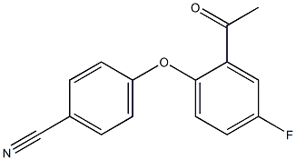 4-(2-acetyl-4-fluorophenoxy)benzonitrile 구조식 이미지