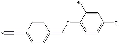 4-(2-bromo-4-chlorophenoxymethyl)benzonitrile 구조식 이미지