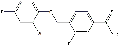 4-(2-bromo-4-fluorophenoxymethyl)-3-fluorobenzene-1-carbothioamide 구조식 이미지