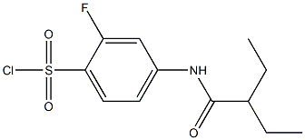 4-(2-ethylbutanamido)-2-fluorobenzene-1-sulfonyl chloride 구조식 이미지