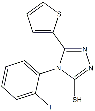 4-(2-iodophenyl)-5-(thiophen-2-yl)-4H-1,2,4-triazole-3-thiol 구조식 이미지