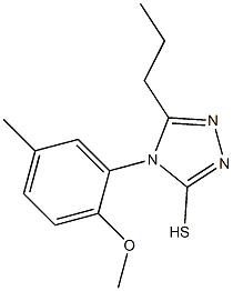 4-(2-methoxy-5-methylphenyl)-5-propyl-4H-1,2,4-triazole-3-thiol 구조식 이미지