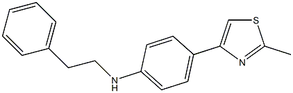 4-(2-methyl-1,3-thiazol-4-yl)-N-(2-phenylethyl)aniline 구조식 이미지