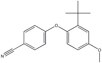 4-(2-tert-butyl-4-methoxyphenoxy)benzonitrile Structure