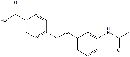 4-(3-acetamidophenoxymethyl)benzoic acid 구조식 이미지