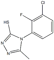 4-(3-chloro-2-fluorophenyl)-5-methyl-4H-1,2,4-triazole-3-thiol 구조식 이미지