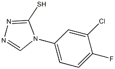 4-(3-chloro-4-fluorophenyl)-4H-1,2,4-triazole-3-thiol 구조식 이미지