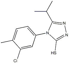 4-(3-chloro-4-methylphenyl)-5-(propan-2-yl)-4H-1,2,4-triazole-3-thiol 구조식 이미지