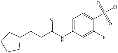 4-(3-cyclopentylpropanamido)-2-fluorobenzene-1-sulfonyl chloride 구조식 이미지