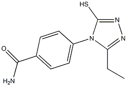 4-(3-ethyl-5-sulfanyl-4H-1,2,4-triazol-4-yl)benzamide Structure