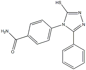 4-(3-phenyl-5-sulfanyl-4H-1,2,4-triazol-4-yl)benzamide 구조식 이미지