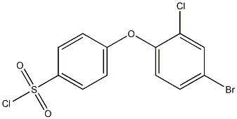 4-(4-bromo-2-chlorophenoxy)benzene-1-sulfonyl chloride Structure