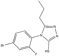 4-(4-bromo-2-fluorophenyl)-5-propyl-4H-1,2,4-triazole-3-thiol 구조식 이미지
