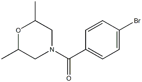 4-(4-bromobenzoyl)-2,6-dimethylmorpholine 구조식 이미지