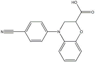 4-(4-cyanophenyl)-3,4-dihydro-2H-1,4-benzoxazine-2-carboxylic acid Structure