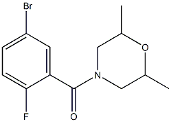 4-(5-bromo-2-fluorobenzoyl)-2,6-dimethylmorpholine Structure