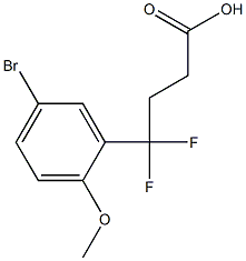 4-(5-bromo-2-methoxyphenyl)-4,4-difluorobutanoic acid Structure