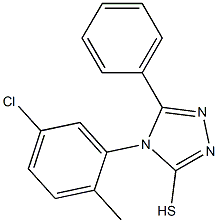 4-(5-chloro-2-methylphenyl)-5-phenyl-4H-1,2,4-triazole-3-thiol 구조식 이미지