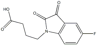 4-(5-fluoro-2,3-dioxo-2,3-dihydro-1H-indol-1-yl)butanoic acid 구조식 이미지