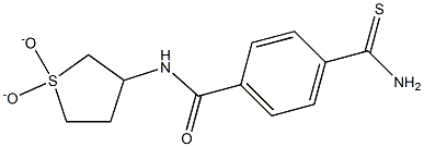 4-(aminocarbonothioyl)-N-(1,1-dioxidotetrahydrothien-3-yl)benzamide 구조식 이미지