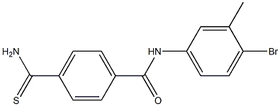 4-(aminocarbonothioyl)-N-(4-bromo-3-methylphenyl)benzamide 구조식 이미지