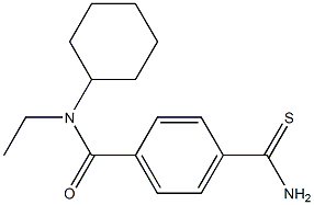 4-(aminocarbonothioyl)-N-cyclohexyl-N-ethylbenzamide Structure