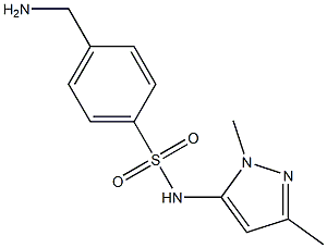 4-(aminomethyl)-N-(1,3-dimethyl-1H-pyrazol-5-yl)benzenesulfonamide 구조식 이미지