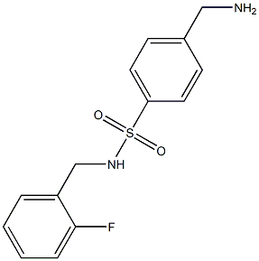 4-(aminomethyl)-N-(2-fluorobenzyl)benzenesulfonamide 구조식 이미지