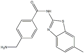 4-(aminomethyl)-N-(6-methyl-1,3-benzothiazol-2-yl)benzamide 구조식 이미지